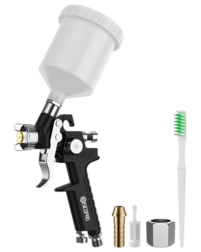 HVLP Paint Sprayer Gun, Mini Air Paint Sprayer for House Painting, Cars, Paint Guns Automotive, 0.8mm High-Precision Nozzles