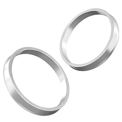 STANCEMAGIC Hubcentric Rings (Pack of 4) - 63.4mm ID to 73.1mm OD - Silver Aluminum Hubrings - for 63.4mm Vehicle Hub and 73.1mm Wheel Centerbore - Compatible with Jaguar Mercury Ford Lincoln - size: 63.4mm ID to 73.1mm OD