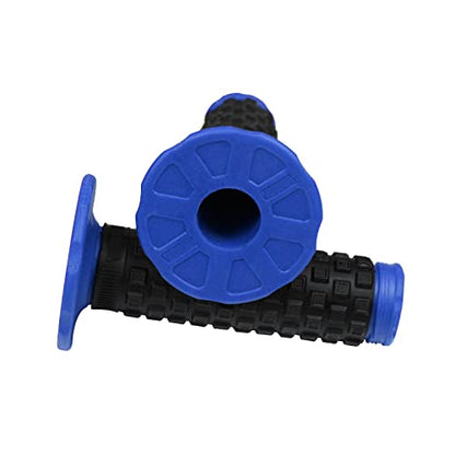 Motorcycle Grips 7/8" Dirt Bike Grips Pillow Top Anti-Slip Advanced Rubber Grips for CR CRF - color: Blue