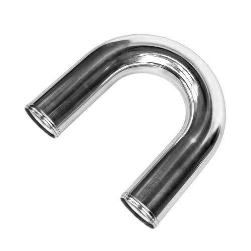 OD 3" (76mm) 180 Degree Aluminum Elbow Intercooler Pipe Tube, 6" Leg Length Universal U-Shape Bend Intake Tubing Adapter Turbo Connector - size: 3" (76mm)