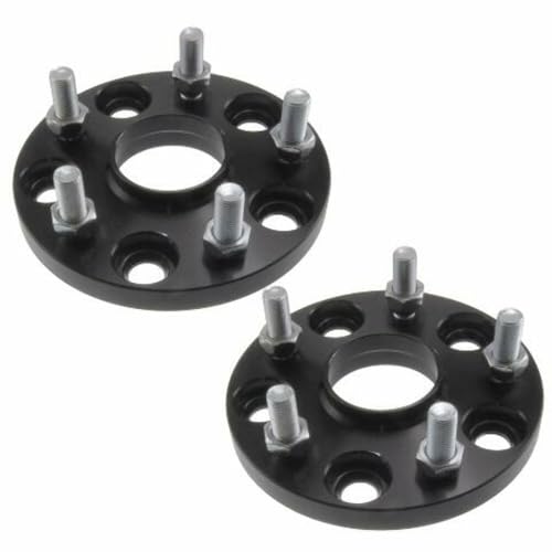 15mm Hub Centric Wheel Spacer Compatible with Mitsubishi Lancer Eclipse & Outlander - 5x114.3 (5x4.5) Bolt Pattern, 67.1mm Hub Bore, 12x1.5 Studs, 6061-T6 Billet Aluminum, Black - Pair - size: 15mm Hubcentric Wheel Spacers, style: 2x Wheel Spacers