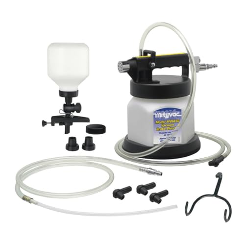 Mityvac MV6835 Pneumatic Brake and Clutch Bleeding Kit with Clamp-on Refill, Air Operated, 1.9 Quart Reservoir, 2qt Per Minute, Swivel Air Inlet, Automatic Shutoff Valve, Variable Thumb Throttle - style: Vacuum Refill Kit