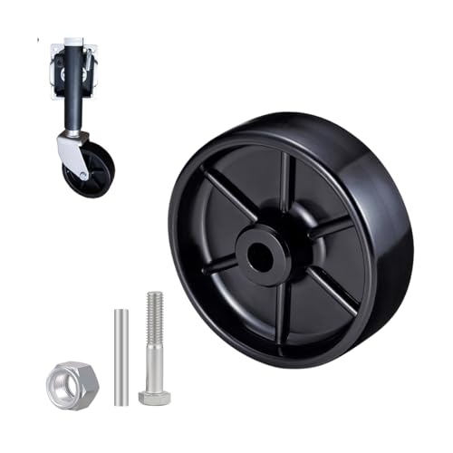 Trailer Jack Caster Wheel, 6 Inch Trailer Tongue Jack Wheel with 1200LB Load Capacity, Utility Replacement Parts Accessories, Suitable for Hitch Camper RV - size: 6 Inch