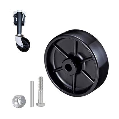 Trailer Jack Caster Wheel, 6 Inch Trailer Tongue Jack Wheel with 1200LB Load Capacity, Utility Replacement Parts Accessories, Suitable for Hitch Camper RV - size: 6 Inch