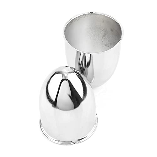 2Pcs 3.27" OD 4.53" H Pointed Top Trailer Wheel Center Caps for Rim - color: Chrome, size: 3.27" OD 4.53" H