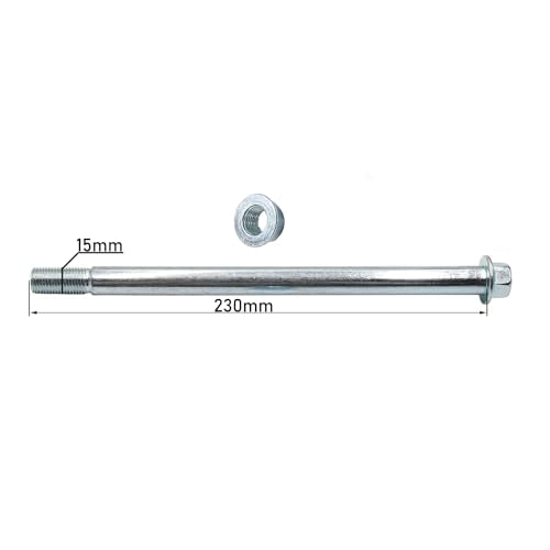 Motorcycle Rear Rim Wheel Axle 125cc 140cc PIT PRO Trail Dirt Bike 15mm 230mm (AXLE LENGTH 230MM)