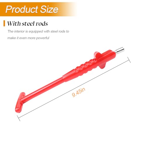 Car Tire Valve Stem Puller, No Scratch Auto Valve Stem Remover & Installer Core Tool, Vehicle Tyre Valve Repair Tool Accessories, Universal for SUV Motorcycle Truck (Red) - color: Red