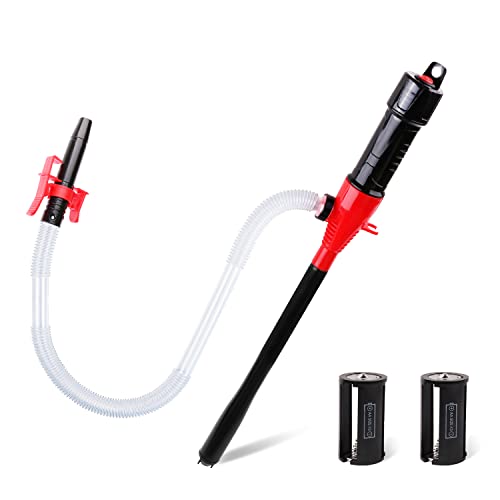 SEDY Electric Hand Pump, Portable Battery Powered Transfer Pump, Multi-Use Siphon Liquid Extractor for Gasoline, Diesel, Fuel, and Water Transfer - style: Portable Tube Style