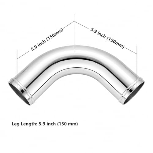 Ucreative 90 Degree OD: 3.0" (76.2mm) Aluminum Alloy Pipe