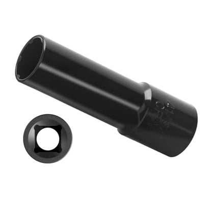 DYNOFIT 6 Point Spline Lug Nuts Key for Wrench with 1/2" Imperial Square Socket Drive,Tuner Socket Key Tool Compatible with 12x1.5 12x1.25 1/2"-20 Thread 6 Spline Lug Nuts,CR-V(Black,1 Pack) - color: Black, size: 6 Spline with 1/2" Socket Drive
