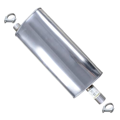 Exhaust Center Muffler Compatible for 2008-2012 Jeep Liberty 3.7L | Stainless Steel | Northeastern Exhaust | Free Clamps Included | Direct-Fit Replacement
