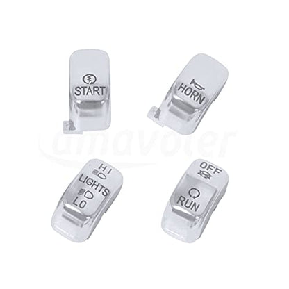 10 pcs Hand Control Switch Housing Switch Caps Kit Compatible for Harley Davidson Touring Electra Road Glide Road King Tri Glide Ultra FLHTCU FLTR FLHR 1996-2013 (Chrome) - color: Chrome