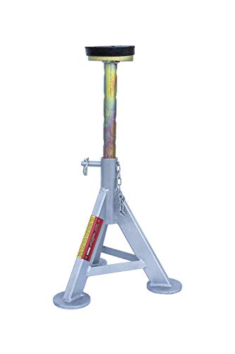 AME INTL 14980 Flat Top Jack Stand with Rubber Cushion (3 Ton 1 Pair),Silver