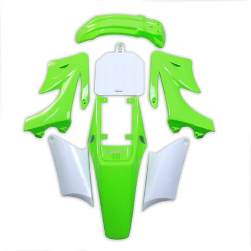 Apollo Orion Pit Bike Plastics Fender Kit with Complete Tall Seat for 110cc 125cc 150cc 160cc 250cc Thumpstar Atomik SSR Dirt Bike Off-Road Body Fairing Fender Replacement Set (Green, Apollo) - color: Green