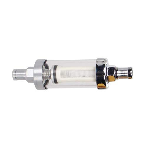 Universal Fuel Pump Filter, CarBole 9748 Universal 3/8" Inlet/Outlet Fuel Filter Clear View - Glass - size: 1PC Of 3/8" Inlet/Outlet