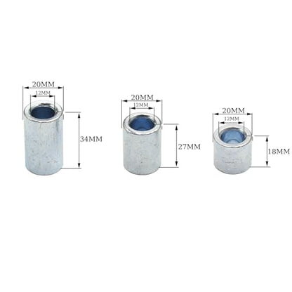 3X 12mm Axle Spacers (18mm / 27mm / 34mm) Bushing Bushes for 110cc 125cc Pit PRO Trail Quad Dirt Bike ATV Buggy
