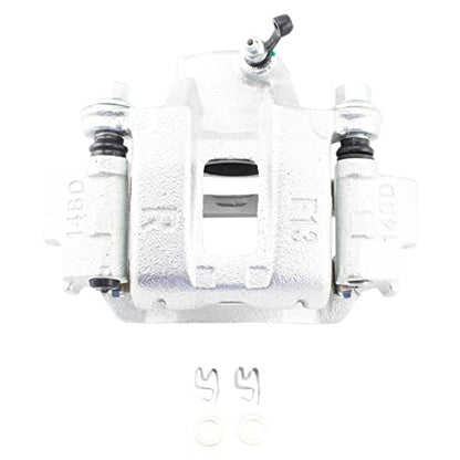 TRQ Rear Brake Caliper Set 2 Piece Zinc Coated Brackets Hardware - color: Replacement, size: CLA31947