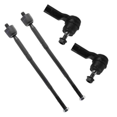 TRQ Inner and Outer Driver and Passenger Side Tie Rod Set 4 Piece - style: PSA29057
