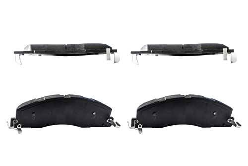 Replacement for Front and Rear Ceramic Brake Pads for Dodge RAM 1500 2012 Truck / RAM 2500 2009-2017 Truck - style: D1399-D1400