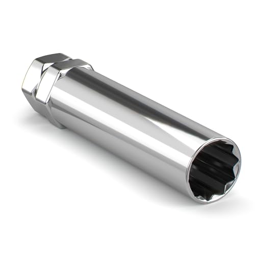 White Knight 3800A10 Ten Spline Key Adapter to Unlock 20mm Outside Diameter 10 Spline Lug Nuts - Fits 3/4" & 13/16" Hex Wrench - size: 3/4" & 13/16" Hex, style: 10 Spline
