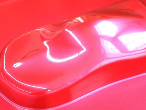 Rwraps Gloss Metallic Vinyl Car Wrap Film Sheet Roll with Air Release - color: Gloss Metallic Rose Red, size: 5ft x 1ft
