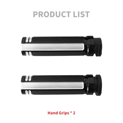 1 Inch Cable Throttle Handlebar Grips Motorcycle Hand Grips - color: #7 Chrome