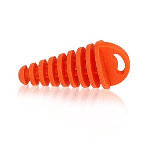 0.6"-1.5" Wash Plugs, Mufflers Exhaust Silencer Motorcycle Dirt Bike,Orange - color: Orange