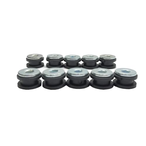 Motorcycle M6 Fairings Rubber Grommets Bolt Kit, 10Pcs