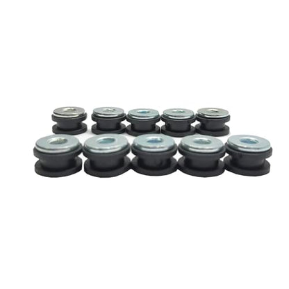 Motorcycle M6 Fairings Rubber Grommets Bolt Kit, 10Pcs