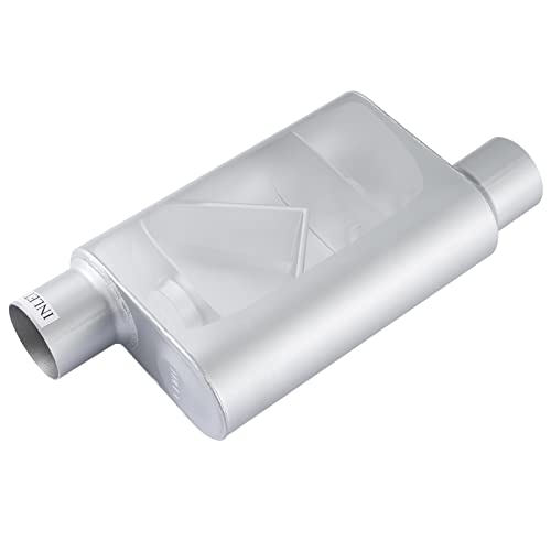 Universal Exhaust Muffler, 3" Offset In/Out, 18" Overall - color: offset in | offset out, size: 3" offset in | 3" offset out