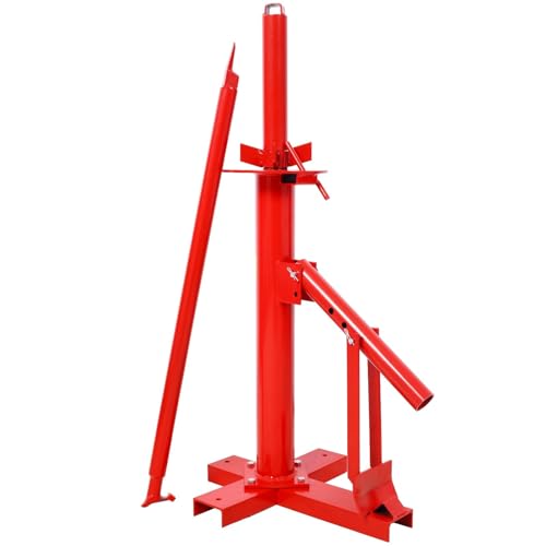 Heavy-Duty Portable Manual Tire Changer for 8" to 16" Wheels - Bead Breaker Tool for Cars, Trucks, and Small Shops (Red Steel Construction), Red