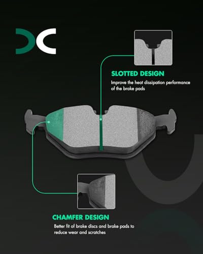 SCITOO D763 Rear Ceramic Brake Pads Sets - size: Rear D763-7631 [4pcs]