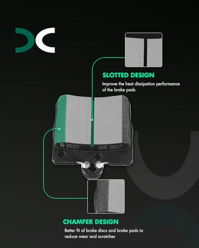 SCITOO Semi-Metal 8pcs Disc Brake Pads Sets Fit For Mercedes-Benz For C240 - size: Front D872 & Rear D779