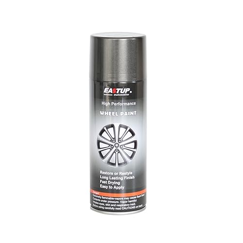EASTUP Premium Metallic Black Acrylic Enamel Wheel Paint - Brilliant Finish, High Durability, Fade-resistant, Quick Drying Rim Coating Spray Paint. - color: 05#1139-Metallic Black