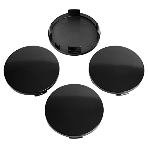 KitsPro 2.4Inch 60MM Wheel Center Caps, Pack of 4 (Gloss Black, Outer 60MM, Inner 56MM) - color: Gloss Black, size: Outer 60MM , Inner 56MM