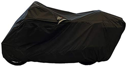 Dowco WeatherAll Plus Motorcycle Cover, Ratchet Attachment, Black, Waterproof, XL [52004-02]Professional Grade. - size: XL
