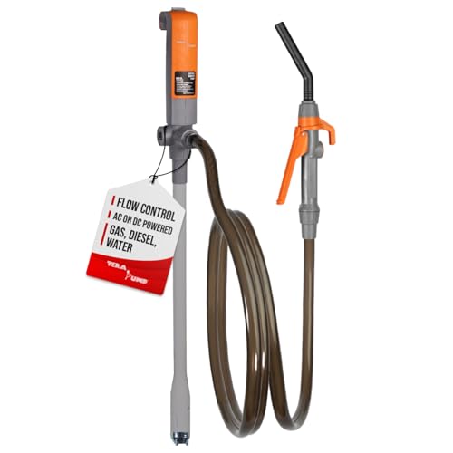 TERA PUMP 3rd Gen. Fuel Transfer Pump w/Quick Flow Control Nozzle - style: 8.2 ft Pump (3 Pwr Options)