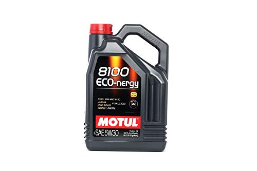 Motul 8100 ECO-nergy 5W-30 Full Synthetic Motor Oil with Advanced Low-Friction Formula – ACEA A5/B5 & API SP Approved for Ford, Jaguar Land Rover, VW & European Applications – 5 Liter - size: 5 L