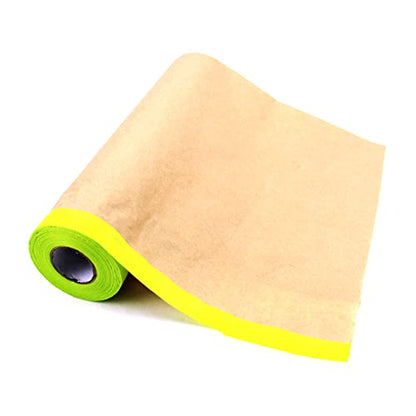 Amonk 18inx50Ft Kraft Pre-Taped Masking Paper for Wall & Car Painting, 2PCS