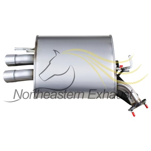Exhaust Pair of Muffler Compatible for 2006-2010 Infiniti M35 3.5L | 2006-2010 Infiniti M45 4.5L | Stainless Steel | Northeastern Exhaust | Free Gaskets Included | Automotive Replacement Part