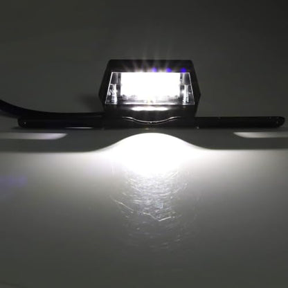 Motorcycle Turn Signal Light License Plate LED Light Number Plate Light Lamp Holder Rear Tail Light Bracket Mount Registration Plate Holder Universal Fits Truck Lorry ATV Van (Small)