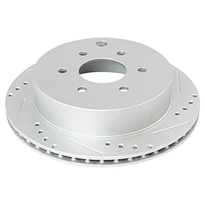 TRQ Performance Front and Rear Ceramic Brake Pad and Rotor Set Coated