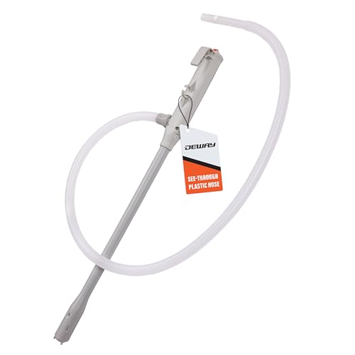 DEWAY Fuel Transfer Pump, Gas Can Pump, 51" Hose, Basic, 4 AA - style: Basic - No Auto-Stop