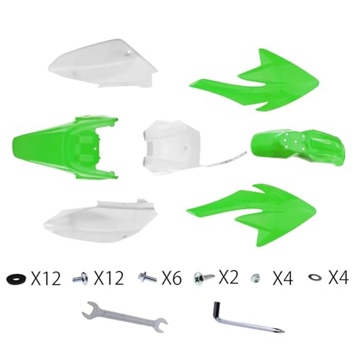 PRO BAT 7 PCs Plastic Fender Kit - color: White&Green Plastic Fender Kit