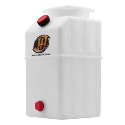 6 Quart Poly Power Unit Reservoir for Hydraulic Systems, Polyethylene Flat Bottom Utility Fluid Tank for Dump Trucks Trailers RVs Boats - size: 6 Quart