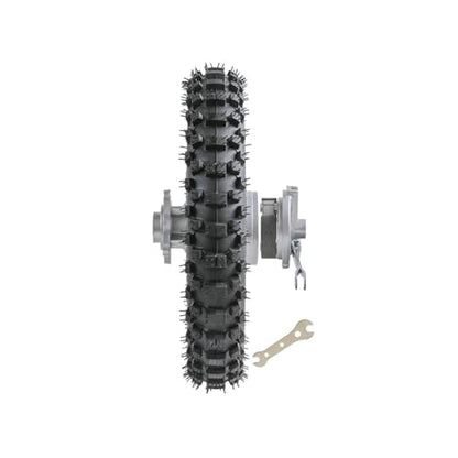 Front Rear Wheel Set, 80/100-10 Rear 60/100-12 Front Tire & Rim Tube with Drum Brake Assembly, 12mm Axle Hole Complete 12” 10“ inch Wheels for CRF50 70 XR70 110cc 90cc TTR Dirt Pit Bike