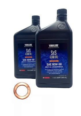 Yamaha Wolverine X2/ X4 850 (2018-2024) all Models Transmission/Gear Oil Change Kit 2 Quarts ACC-GROIL-5G-QT/Washers