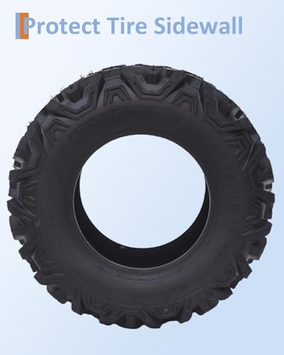 GarveeTech Set of 4 ATV/UTV All-Terrain Tires 25x8-12 Front & 25x10-12 Rear, 6 PR Tubeless, Off-Road Mud/Sand/Rock Performance, Rims Not Included - size: 25x8-12 & 25x10-12, style: Pattern A