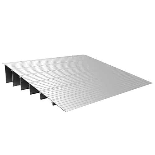 EZ-ACCESS Transitions Modular Entry Ramp, Self Supporting, Aluminum, 6 in - size: 6 Inch
