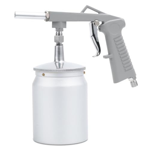 Air Undercoating Spray Gun with Suction Feed Cup, Pneumatic Automotive Sprayer for Sprayable Truck Bed Liner Coating, Rubberized Undercoat, Chip Guard Paint and Rust Proofing - size: 600cc